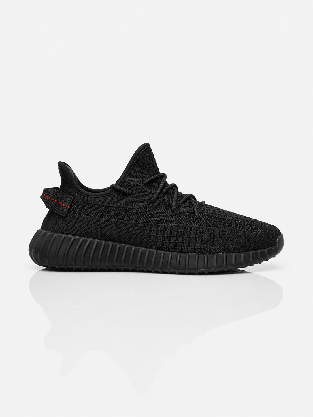 ShadowFlex Black Knit Sneakers