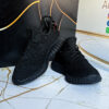 ShadowFlex Black Knit Sneakers