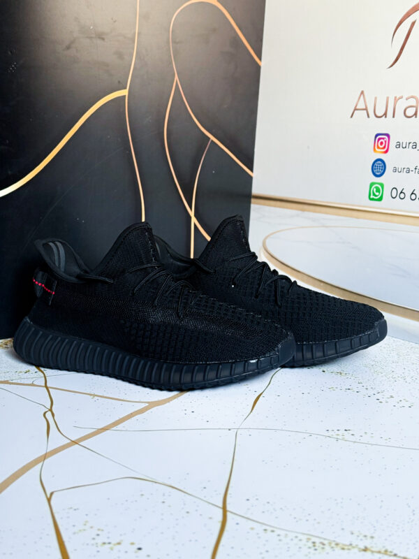ShadowFlex Black Knit Sneakers
