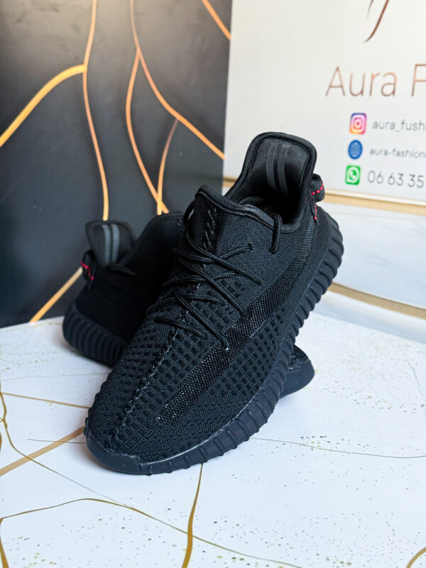 ShadowFlex Black Knit Sneakers