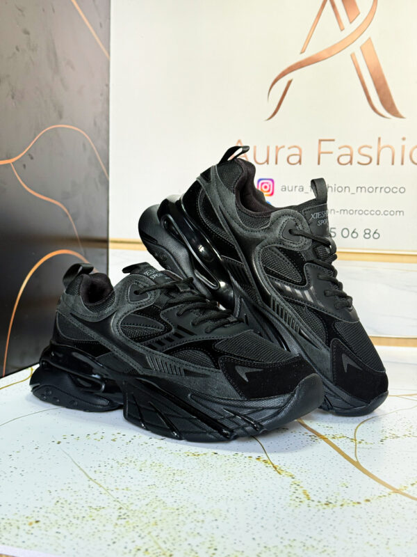 Xieshen Sport Black Chunky Air-Cushion Sneakers