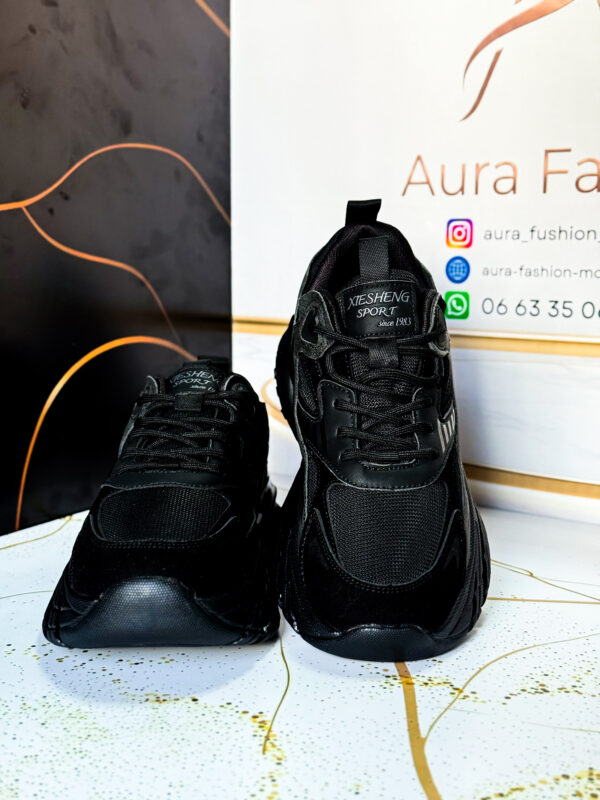 Xieshen Sport Black Chunky Air-Cushion Sneakers