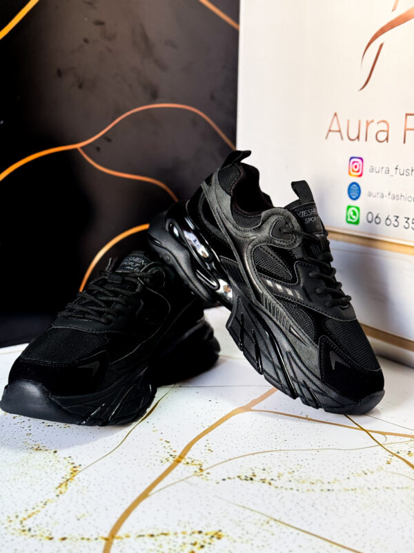 Xieshen Sport Black Chunky Air-Cushion Sneakers
