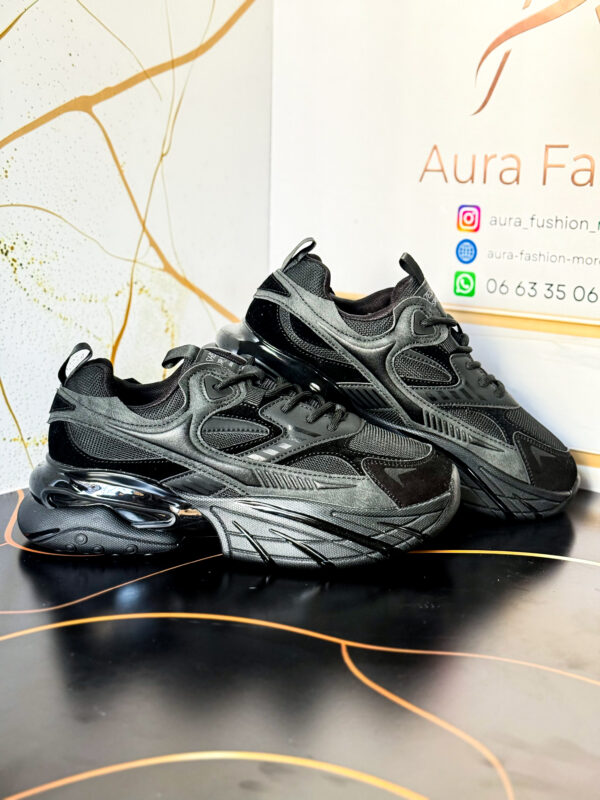 Xieshen Sport Black Chunky Air-Cushion Sneakers